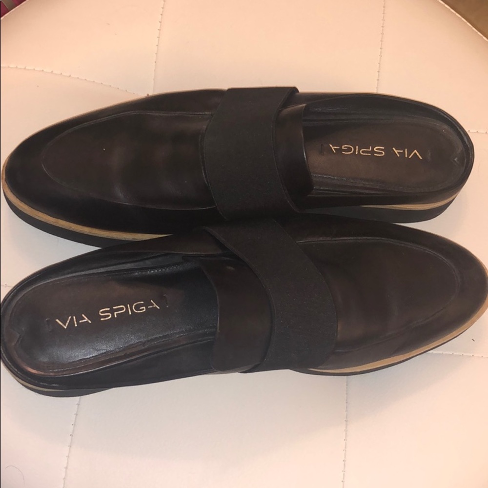 Black Via Spiga Mules